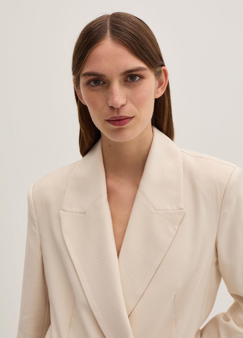 Stefanel Blazer fluido doppiopetto in twill tecnico Economico