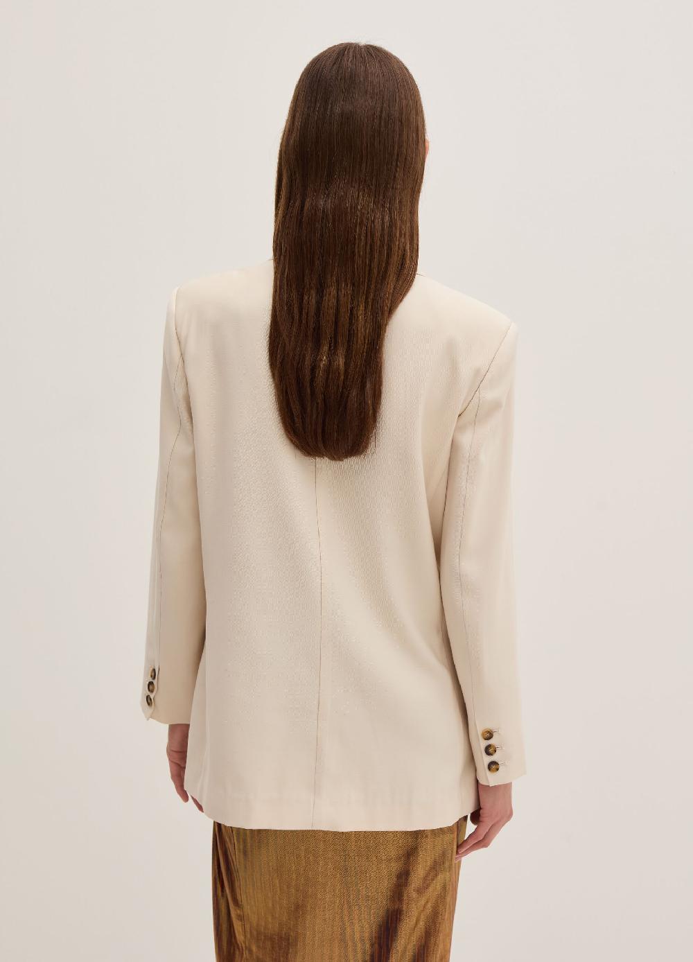 Stefanel Blazer fluido doppiopetto in twill tecnico Economico