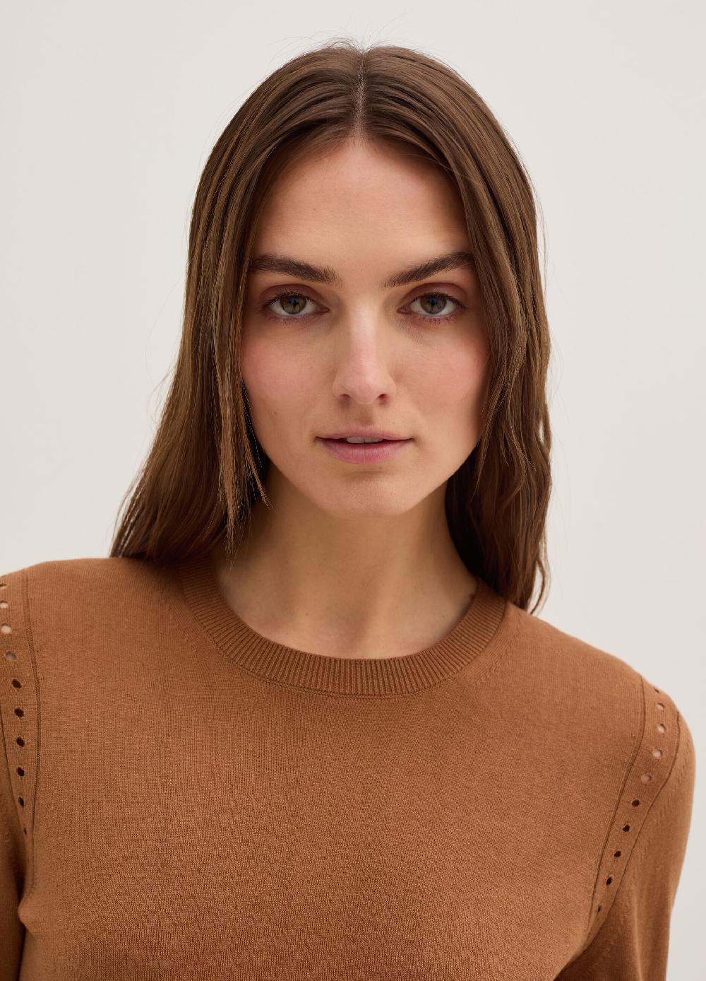 Stefanel Maglia con dettagli traforati scollo rotondo Online