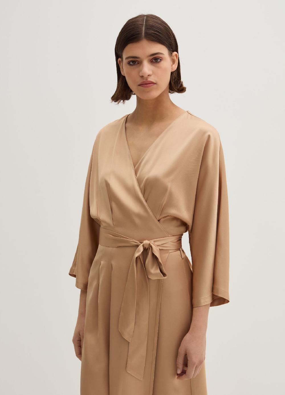 Stefanel Abito midi in satin con cintura Outlet