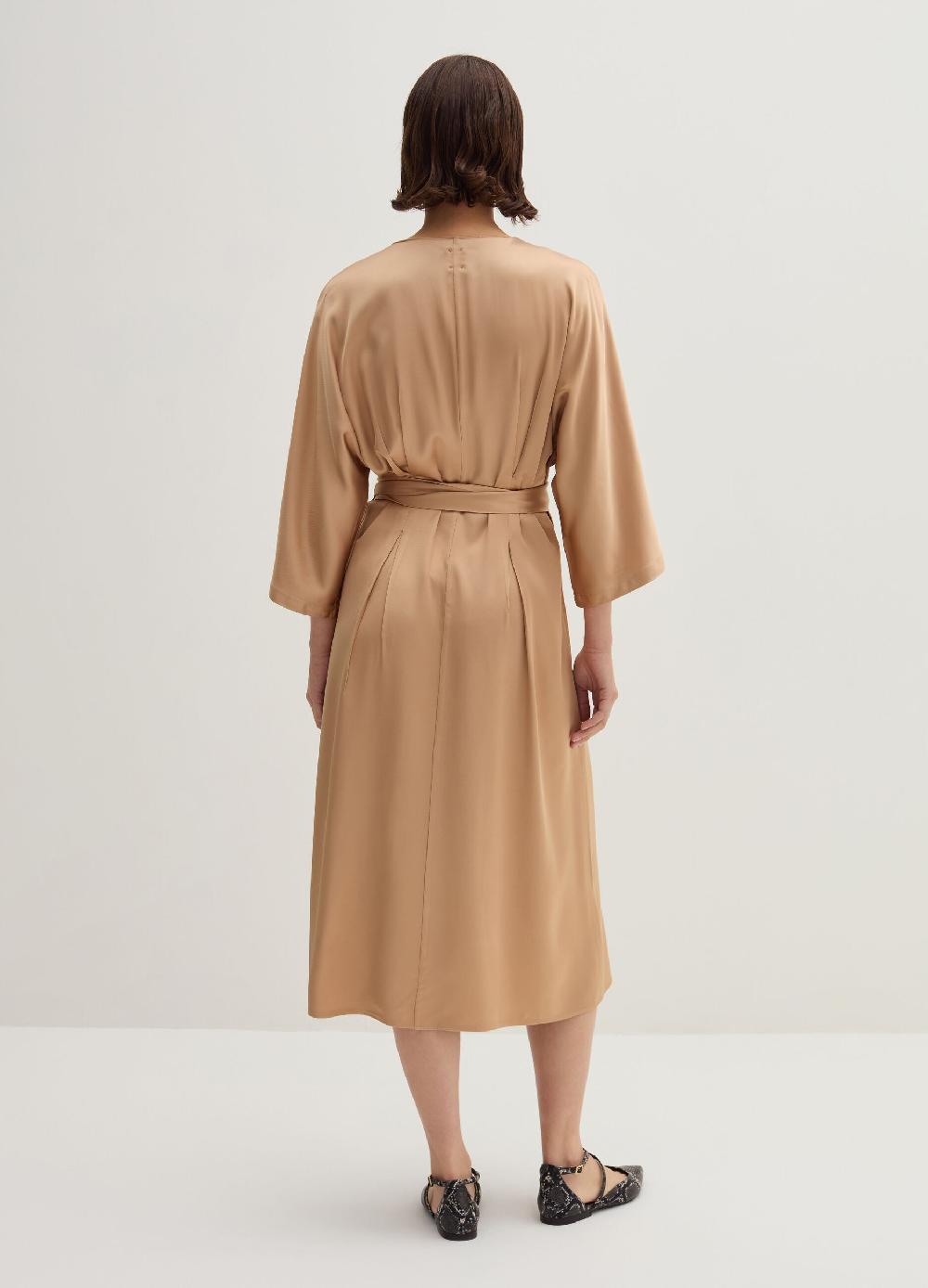 Stefanel Abito midi in satin con cintura Outlet