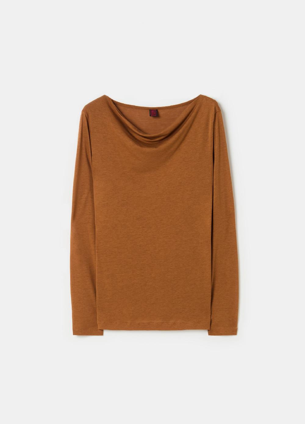 Stefanel T-shirt a maniche lunghe in jersey Saldi