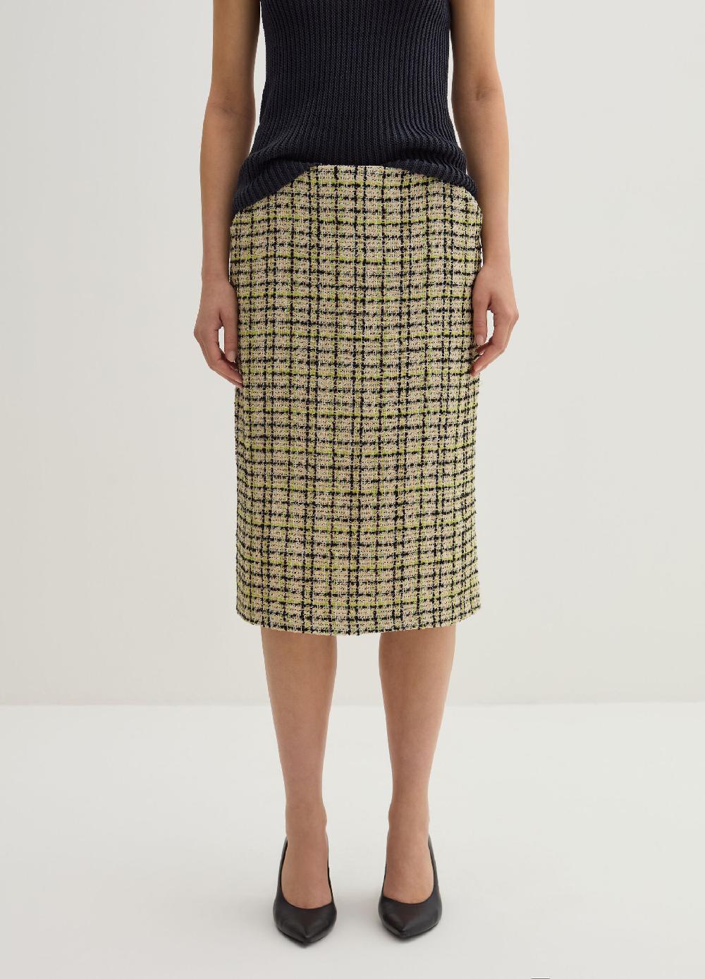 Stefanel Gonna midi a tubo in tweed Hotsell