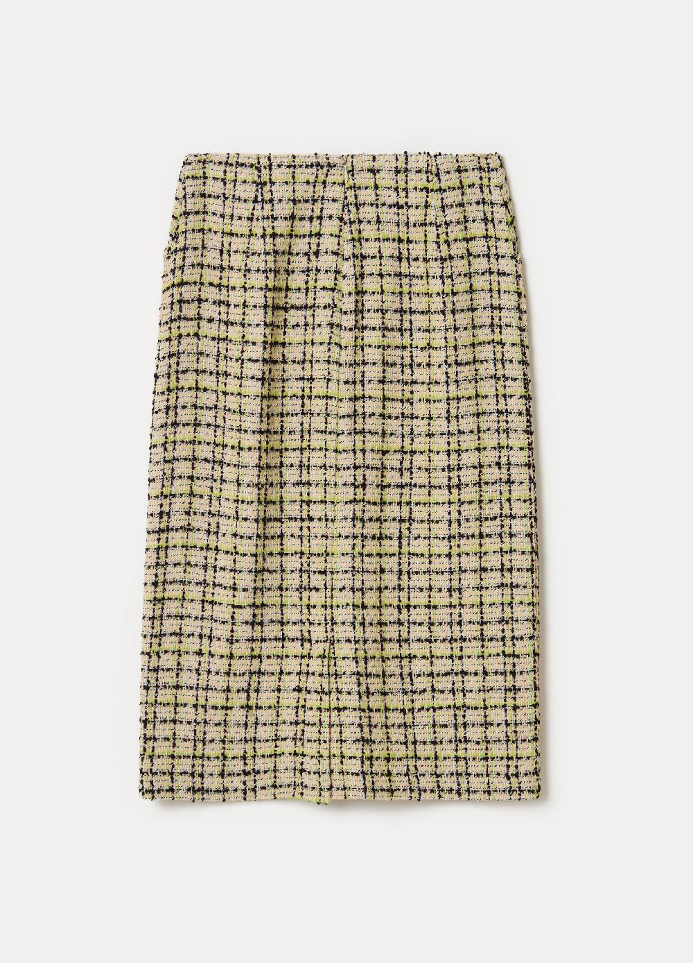 Stefanel Gonna midi a tubo in tweed Hotsell