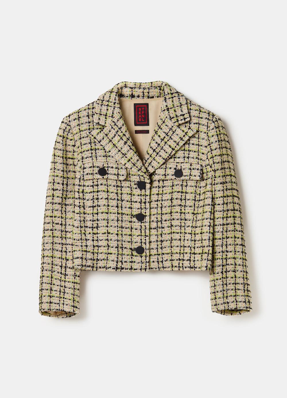 Stefanel Giacca corta in tweed Vendita Calda