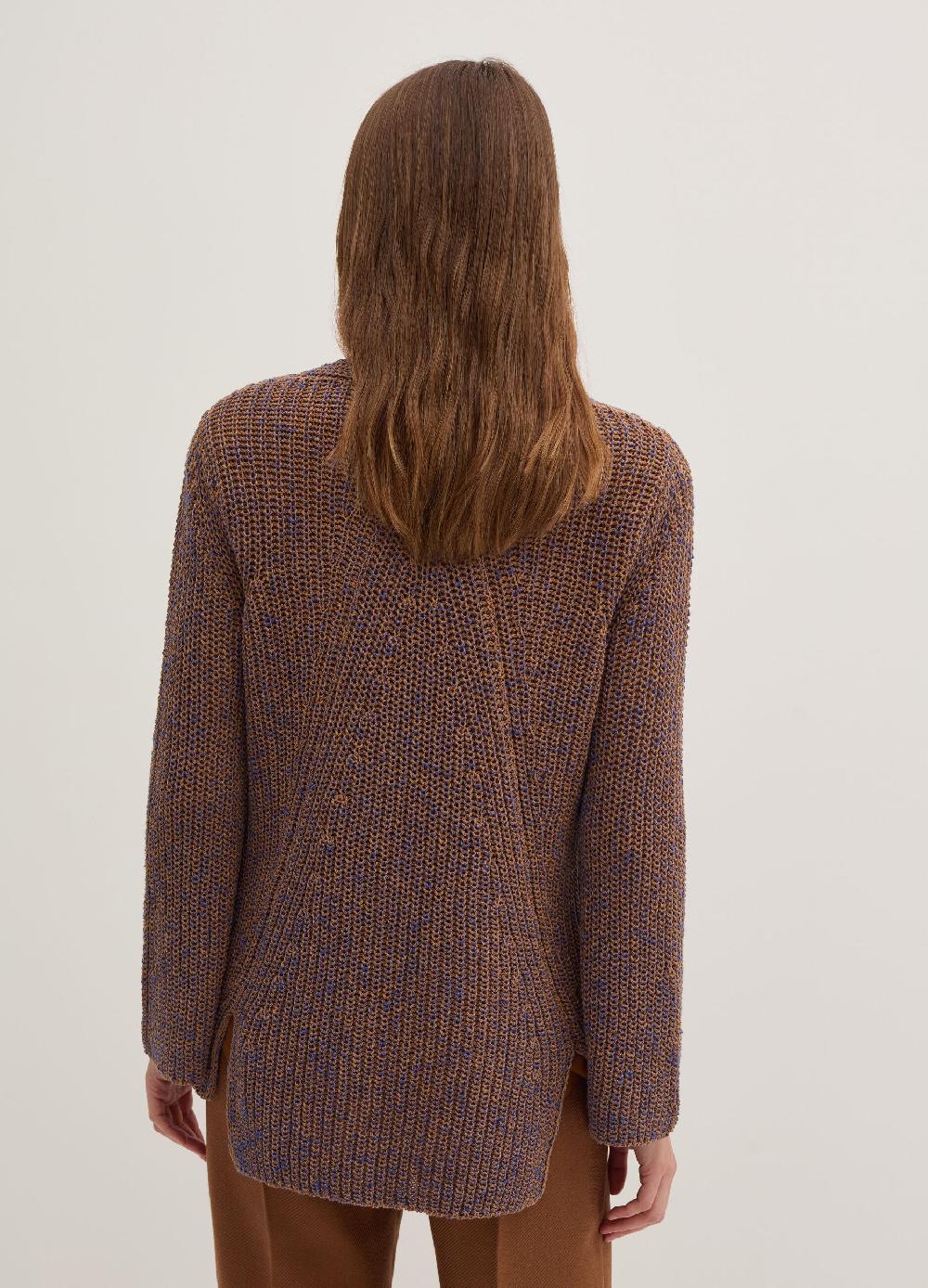 Stefanel Pullover con fantasia bicolore scollo a V Vendita Economica