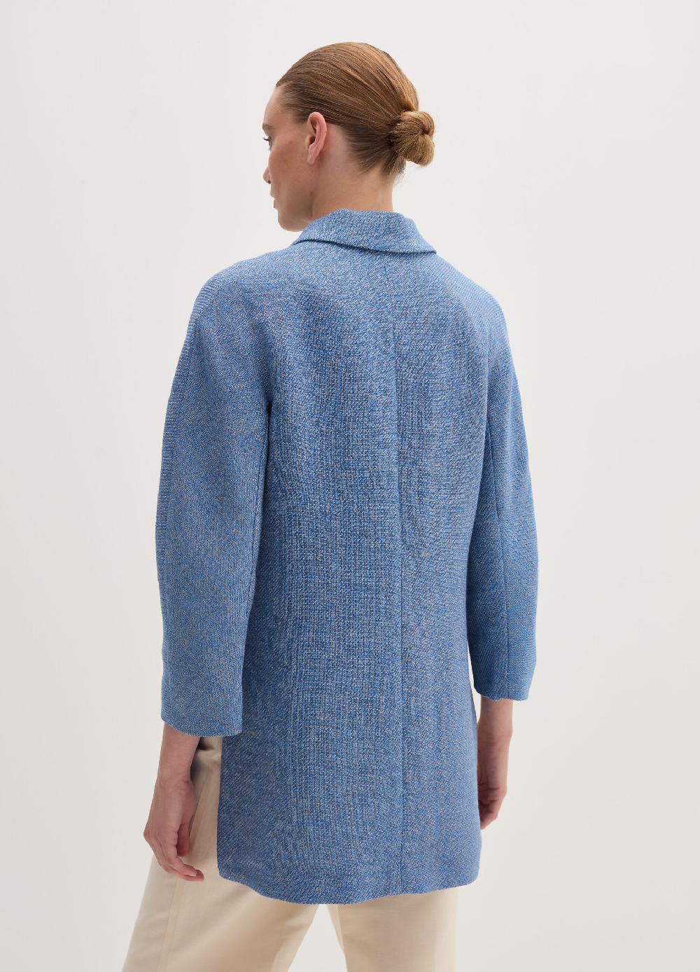 Stefanel Blazer doppiopetto con trama diagonale In Saldo