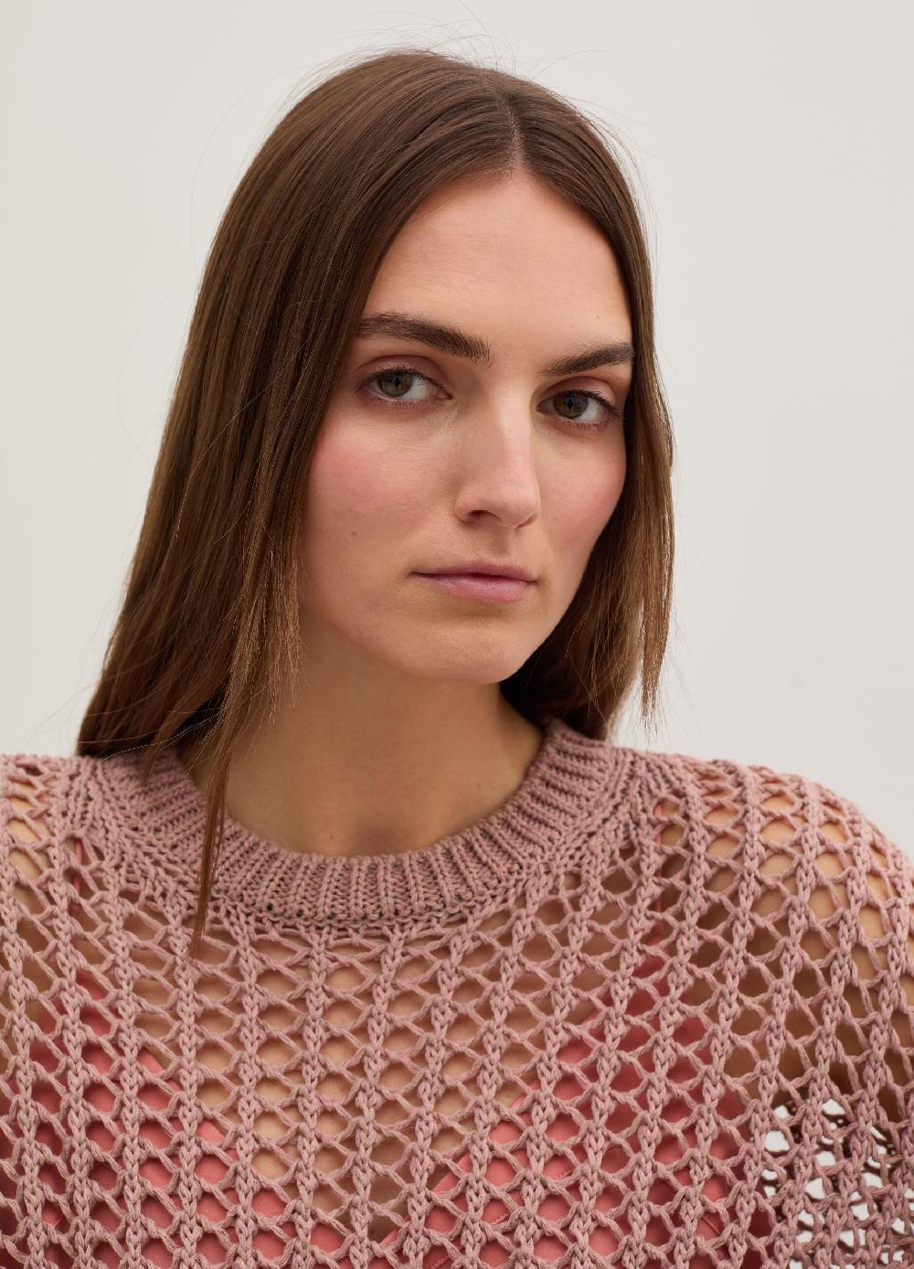 Stefanel Pullover con trama forata effetto mouline Nuova