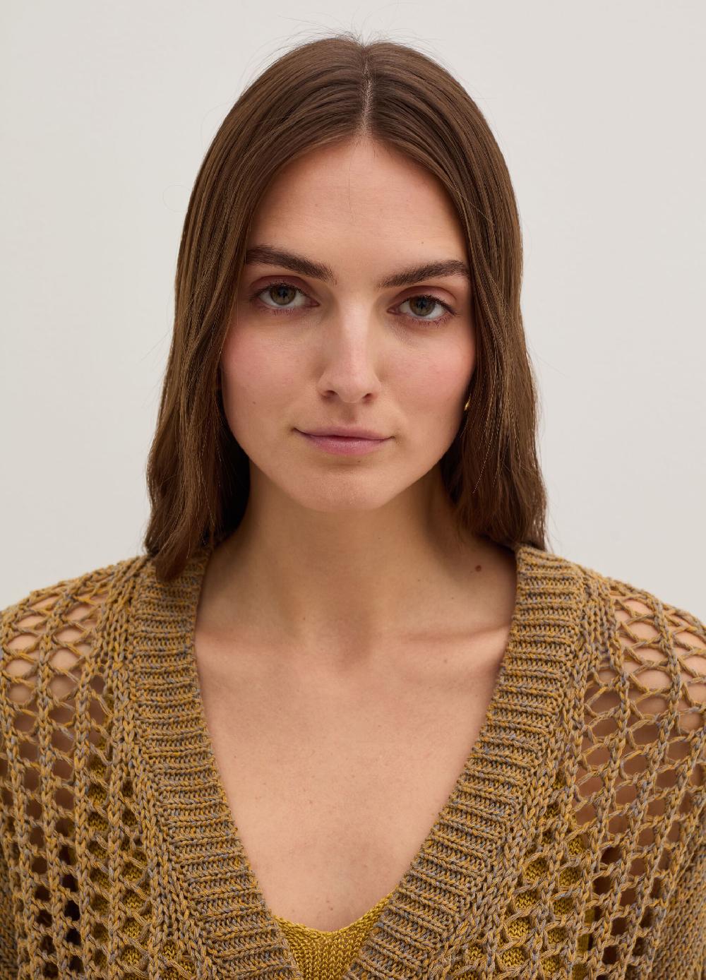 Stefanel Cardigan over trama forata effetto mouline Moda