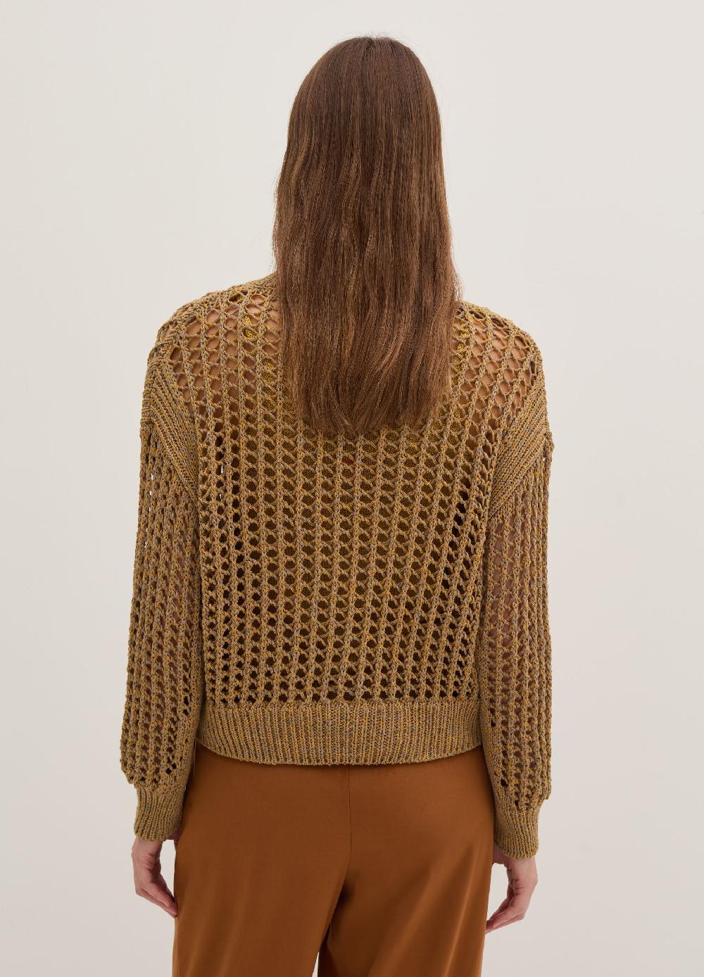 Stefanel Cardigan over trama forata effetto mouline Moda