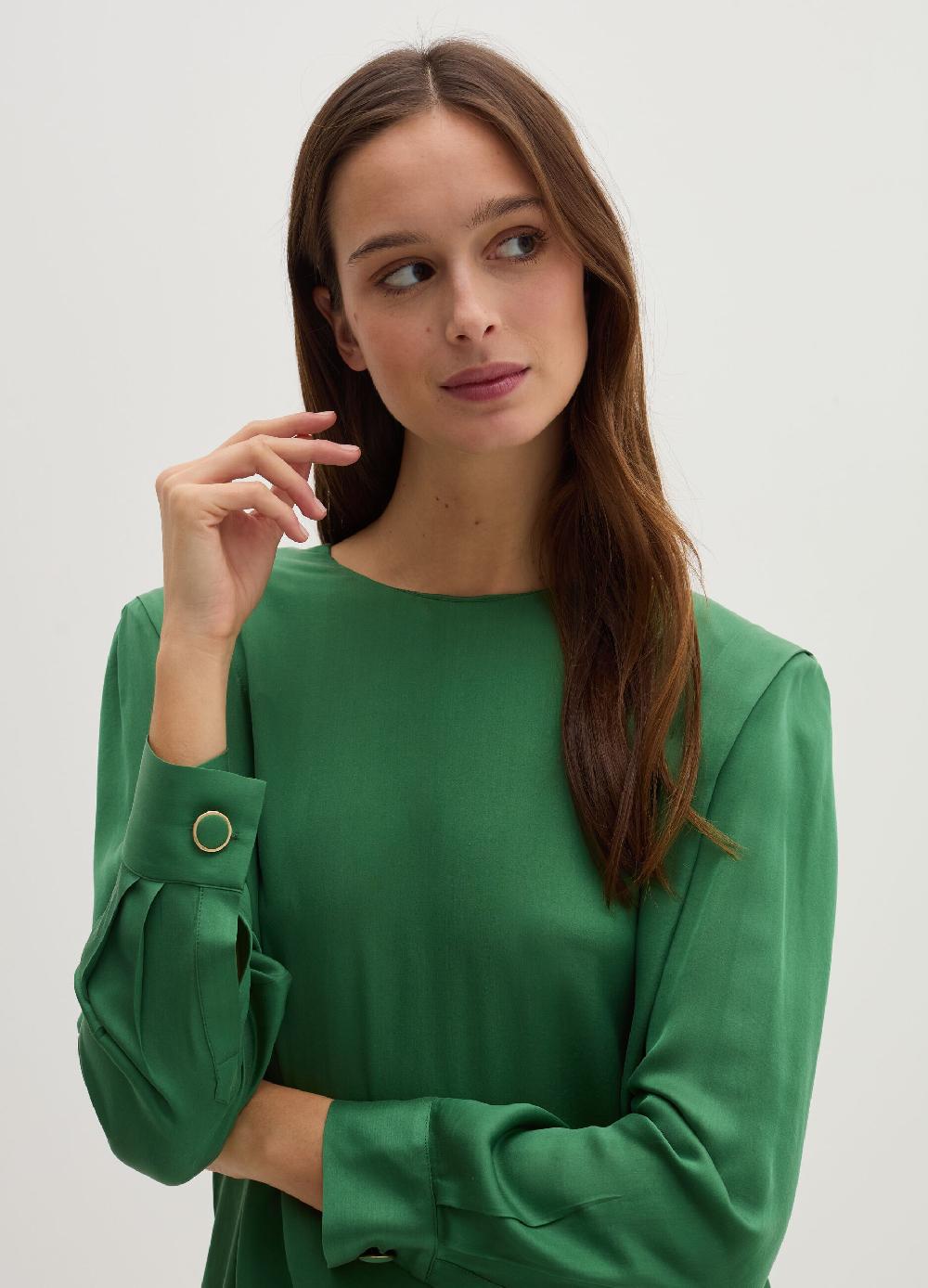 Stefanel Blusa in satin boxy fit Qualità Garantita