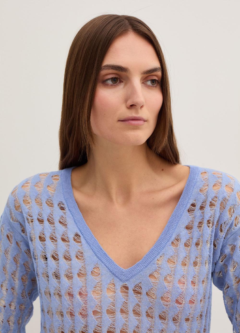 Stefanel Maglia a rete bicolore con lurex Affare Del Giorno