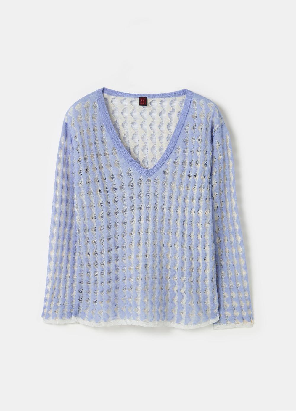 Stefanel Maglia a rete bicolore con lurex Affare Del Giorno
