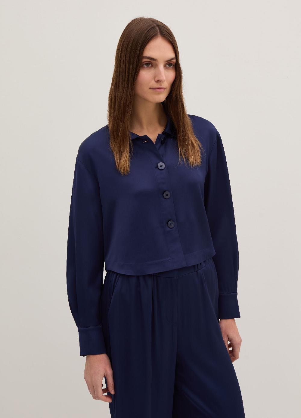Stefanel Top camicia in satin Sottocosto