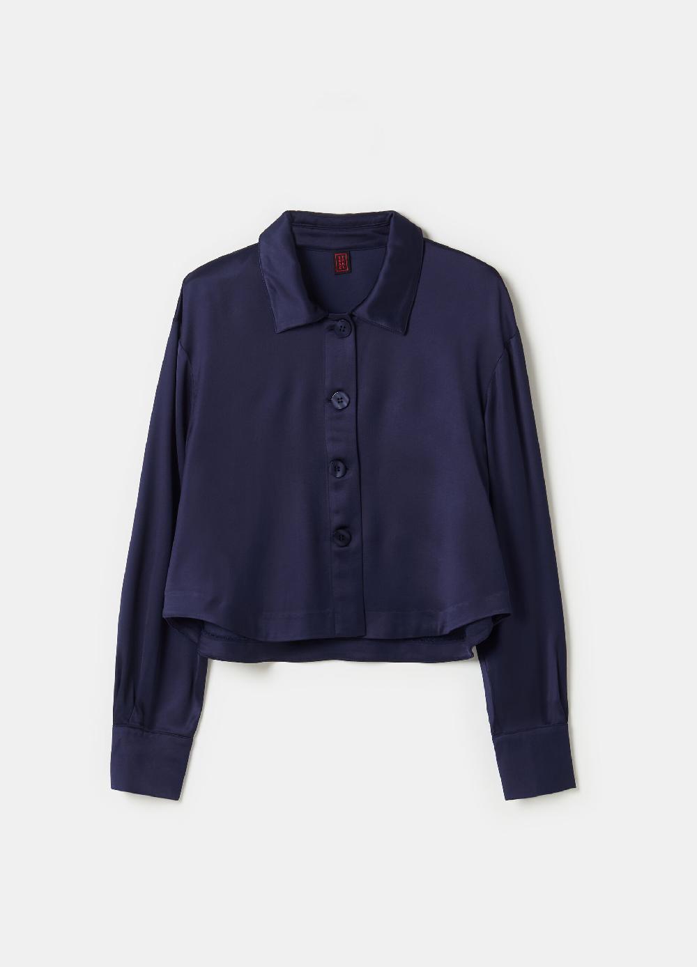 Stefanel Top camicia in satin Sottocosto