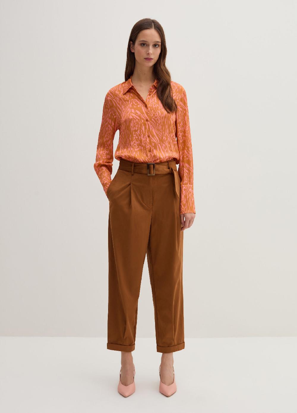 Stefanel Camicia in satin con stampa moire
