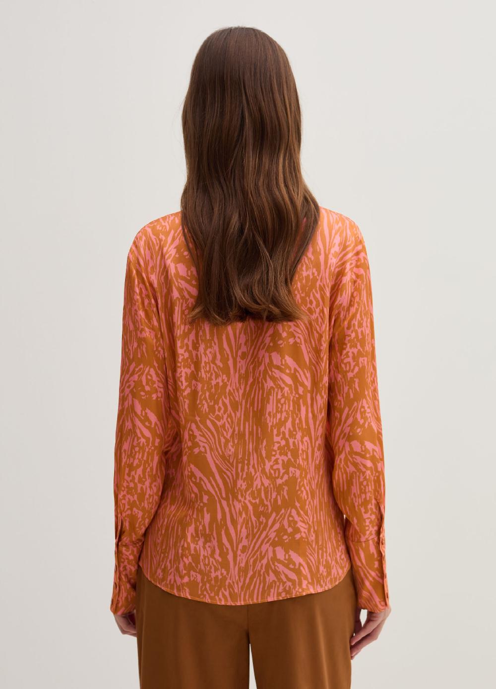 Stefanel Camicia in satin con stampa moire Presa