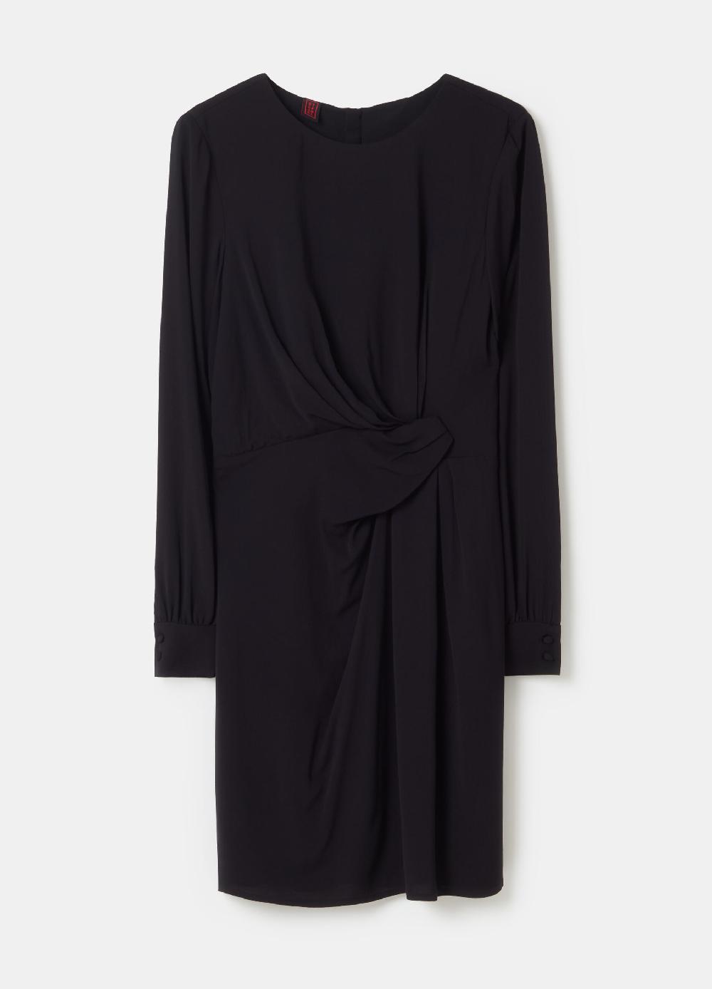 Stefanel Vestito corto in crêpe con nodo Saldi