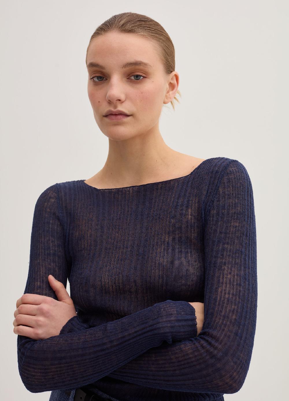 Stefanel Maglia a costine con maniche lunghe Saldi Di Fabbrica