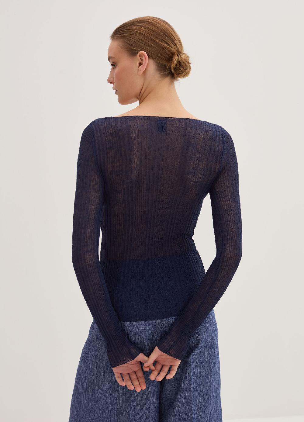 Stefanel Maglia a costine con maniche lunghe Saldi Di Fabbrica