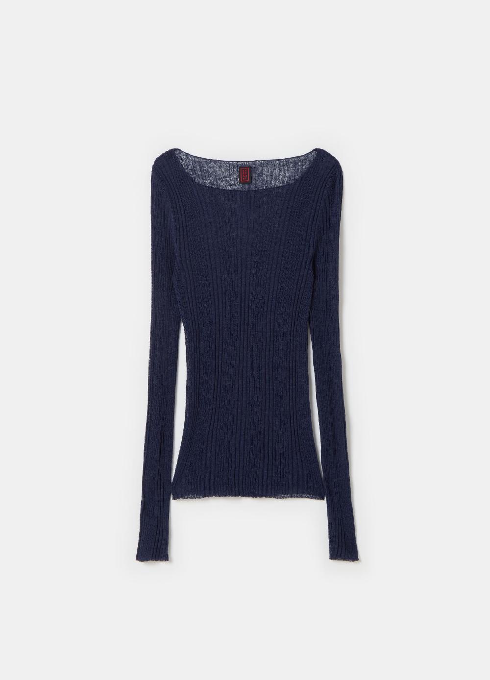 Stefanel Maglia a costine con maniche lunghe Saldi Di Fabbrica