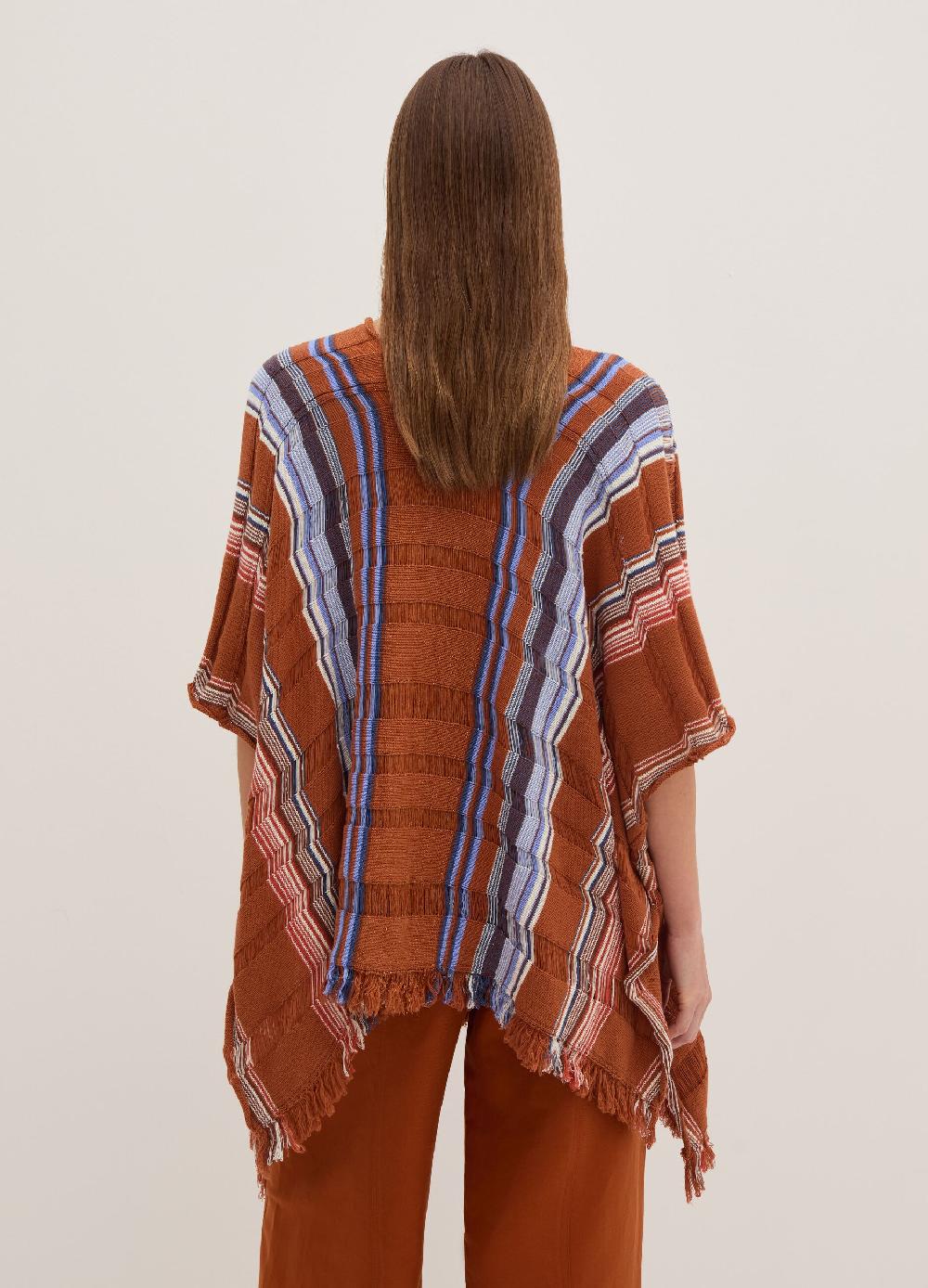 Stefanel Maglia a righe multicolor con frange I Più Venduti