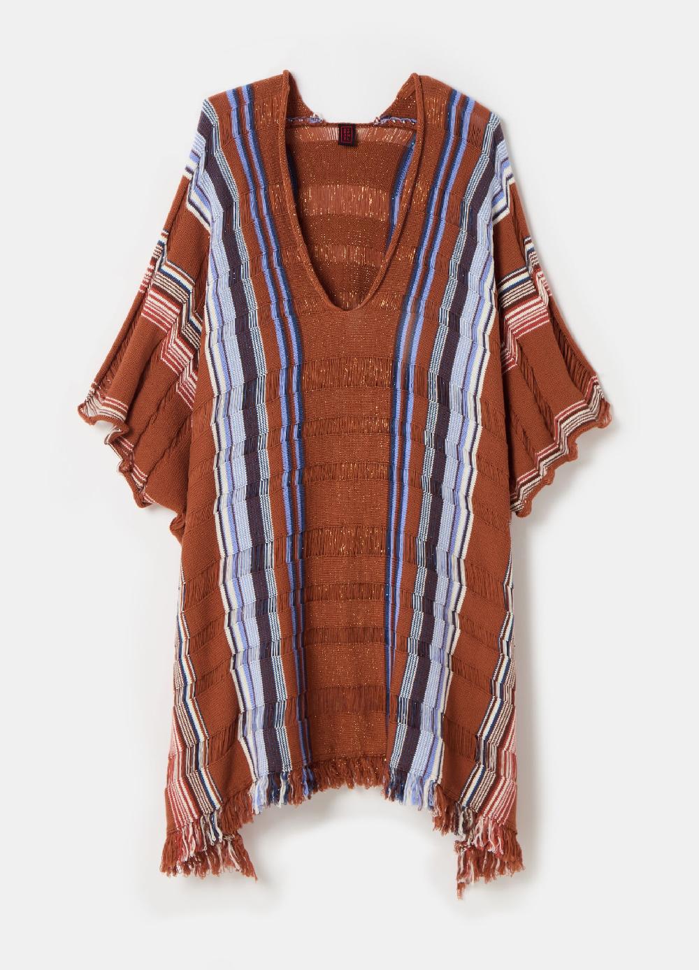 Stefanel Maglia a righe multicolor con frange I Più Venduti