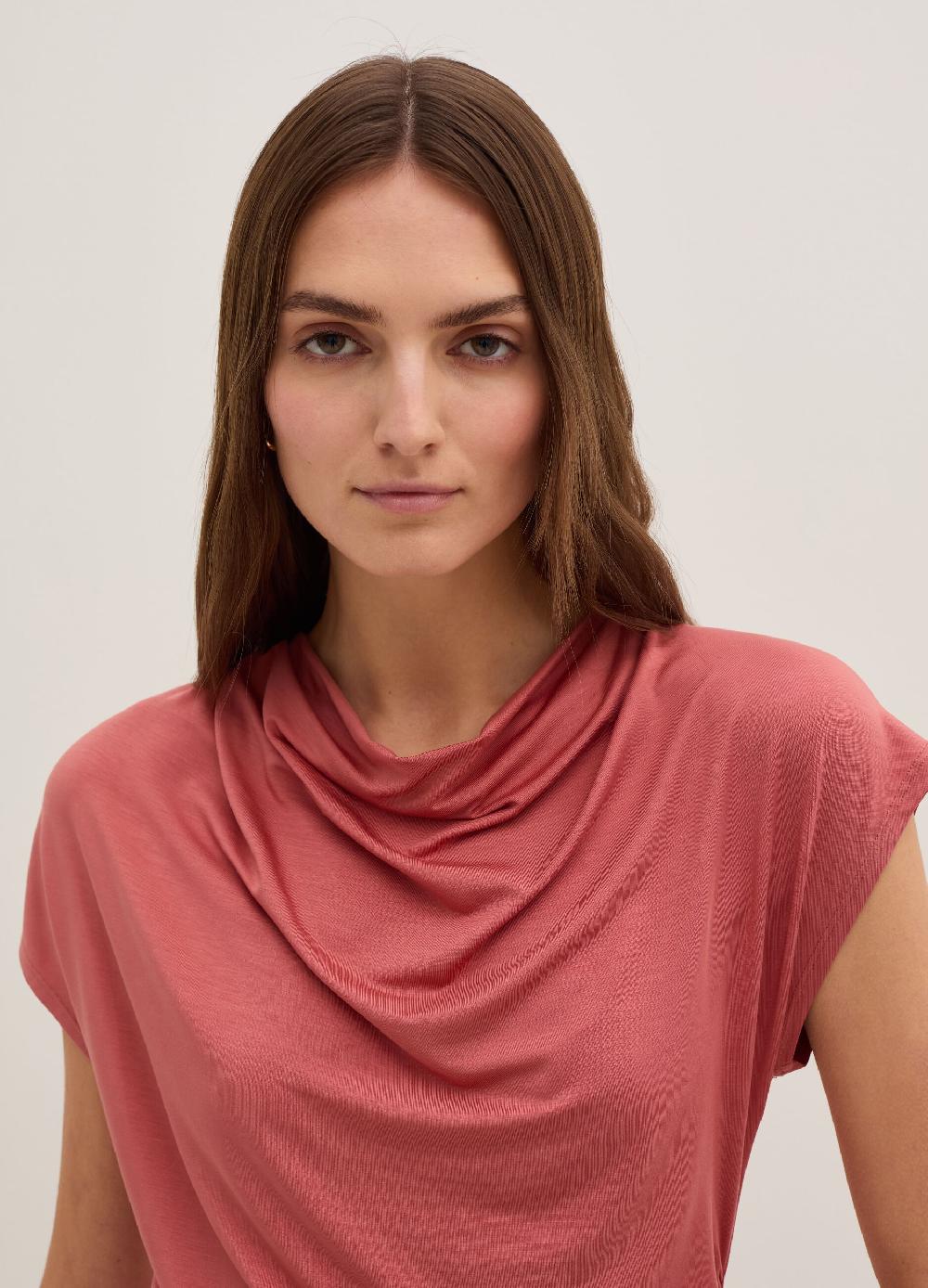 Stefanel Top smanicato scollo con drappeggio Negozio