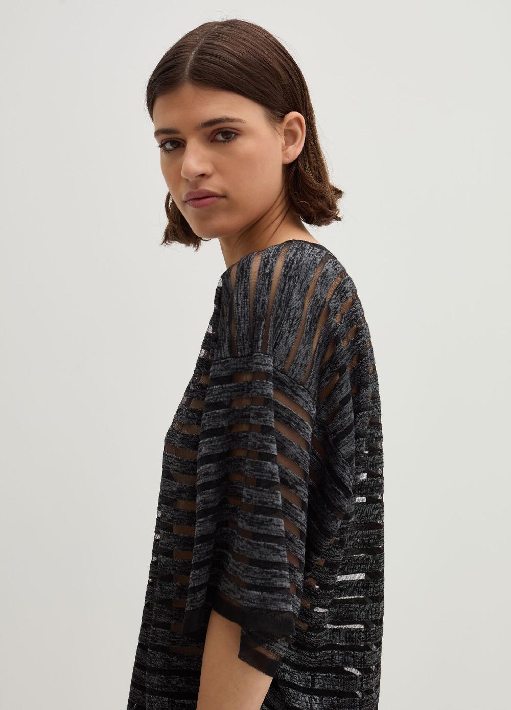 Stefanel Maglia semitrasparente a righe Moda