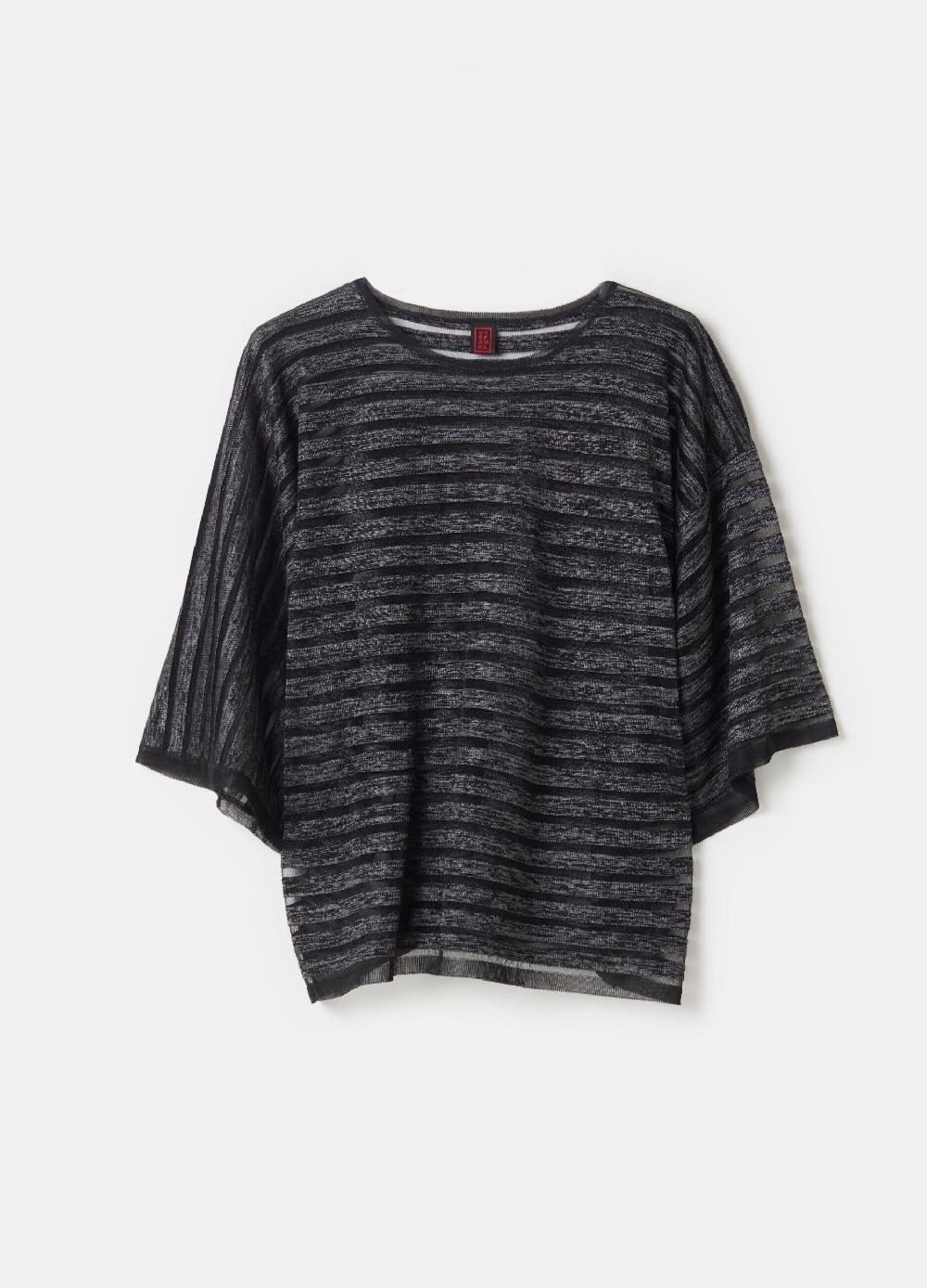 Stefanel Maglia semitrasparente a righe Moda