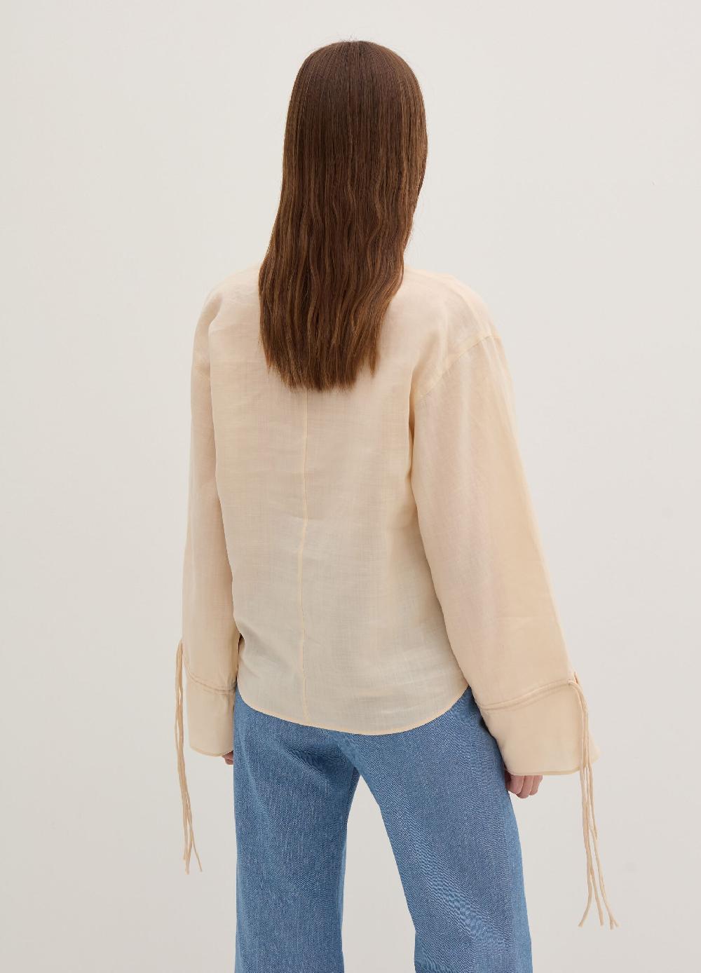 Stefanel Blusa over in ramie con laccetti Nuovo