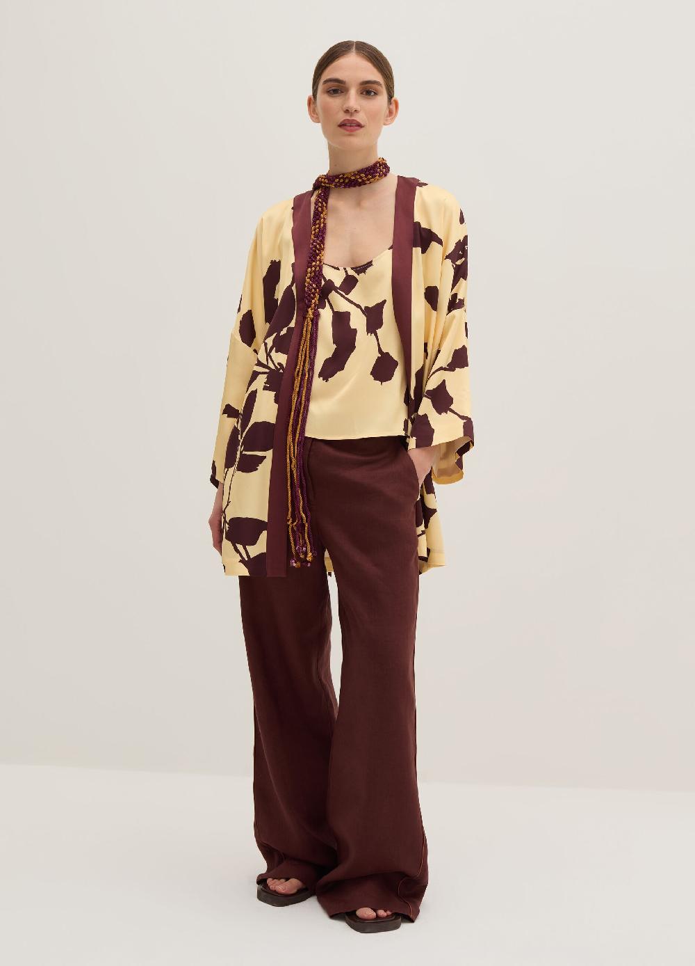 Stefanel Kimono aperto in viscosa con fantasia