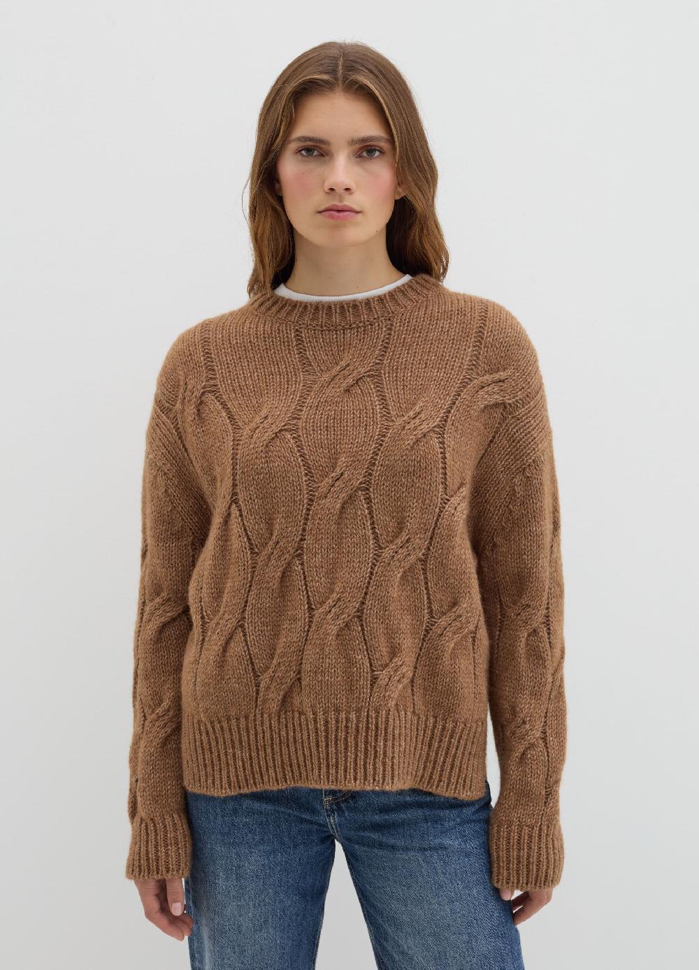Stefanel Pullover oversize con lavorazione a treccia Convenienza