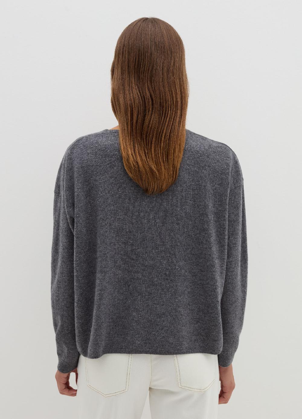 Stefanel Pullover in lana e cashmere con scollo a V Sconto