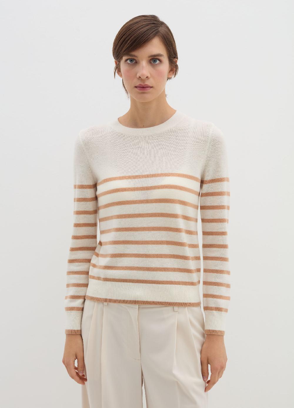 Stefanel Pullover a righe in lana cardata Offerta