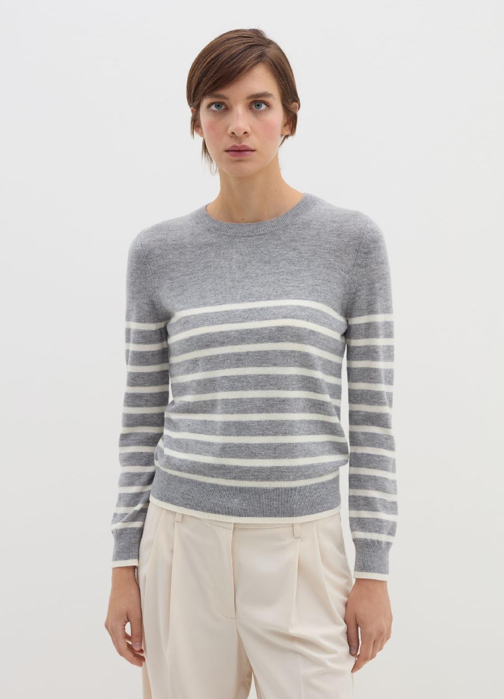 Stefanel Pullover a righe in lana cardata Economico