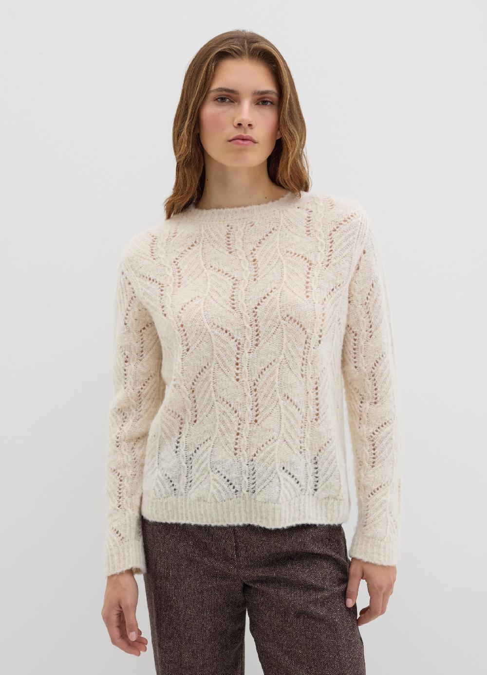 Stefanel Pullover con motivo traforato Saldi
