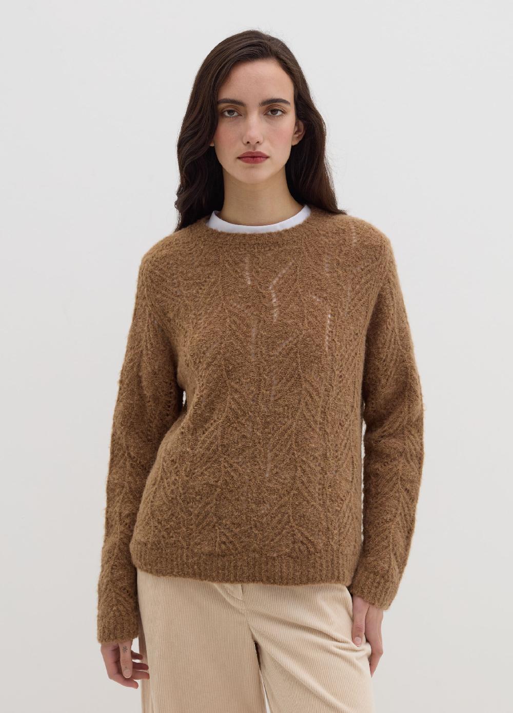 Stefanel Pullover con motivo traforato Offerte
