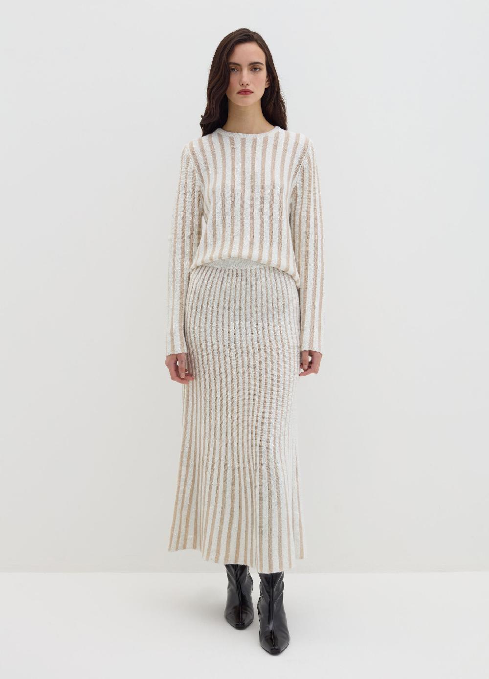Stefanel Maglia a righe con micro paillettes Offerta temporanea