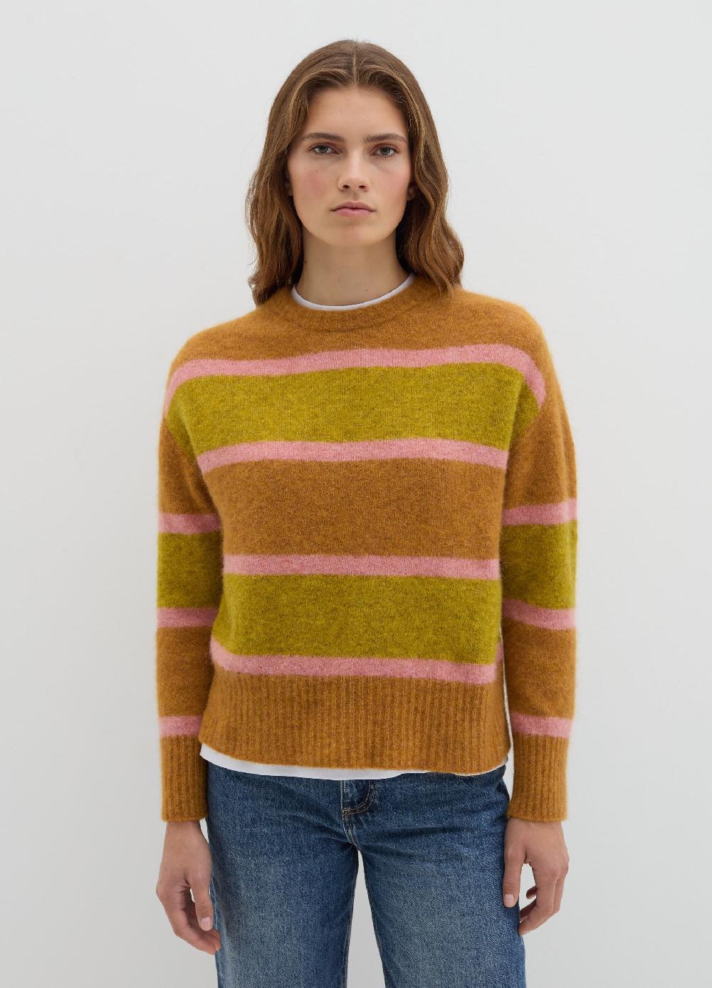 Stefanel Pullover in misto alpaca a righe Nuovi prodotti