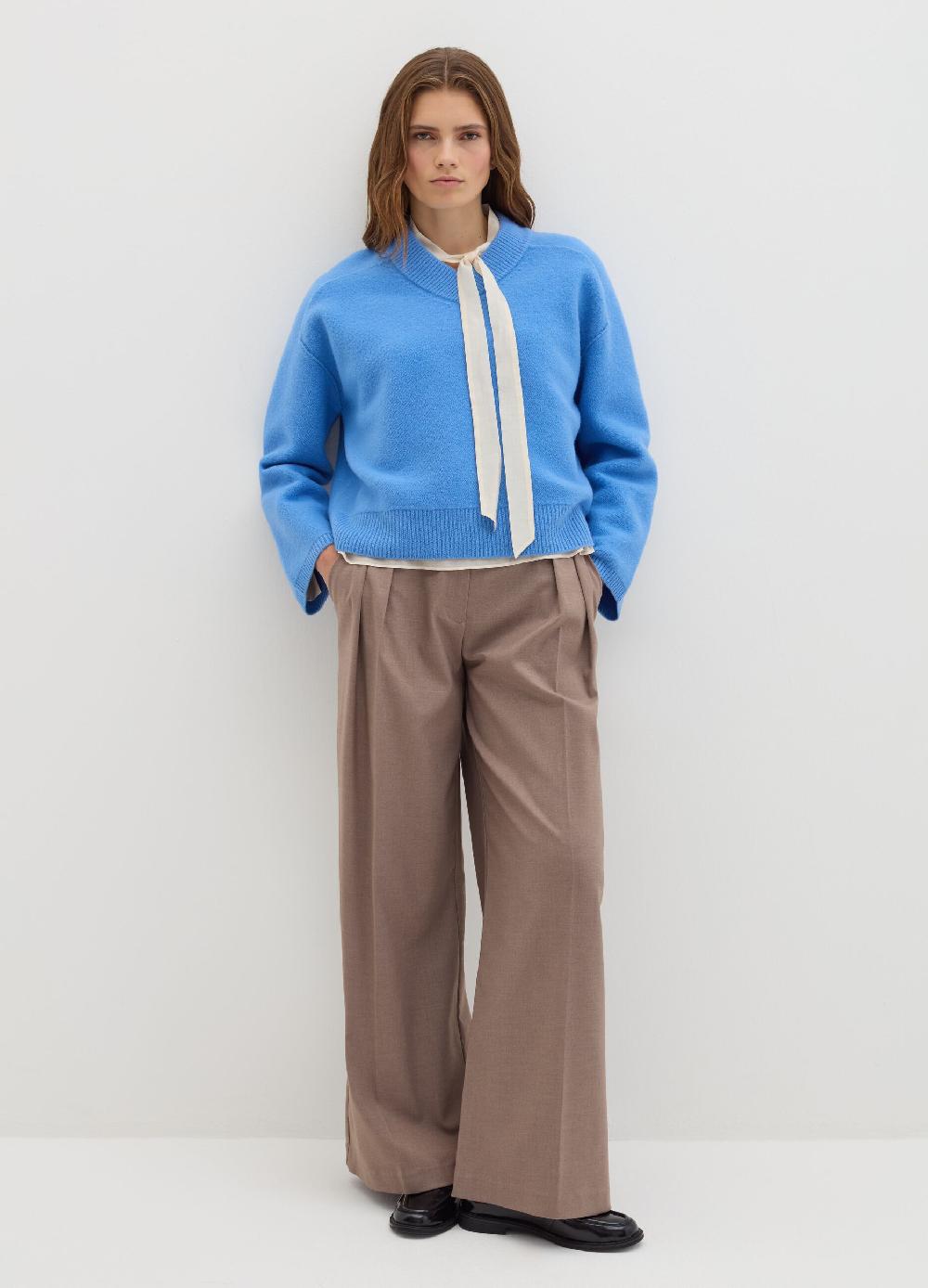 Stefanel Pullover in lana cotta con scollo a V ACQUISTA ORA
