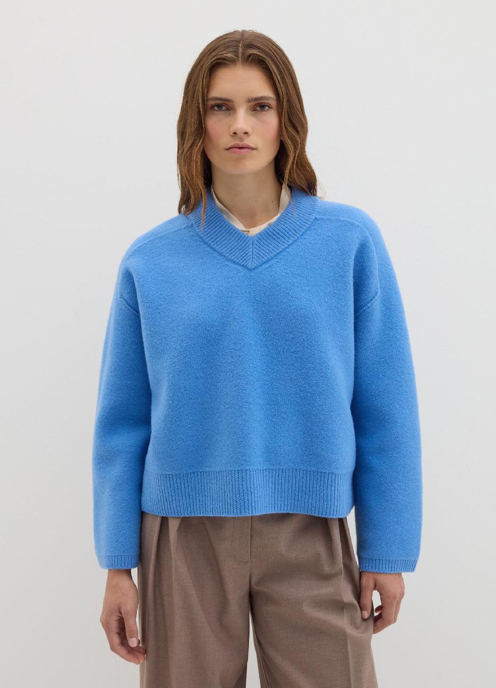 Stefanel Pullover in lana cotta con scollo a V ACQUISTA ORA
