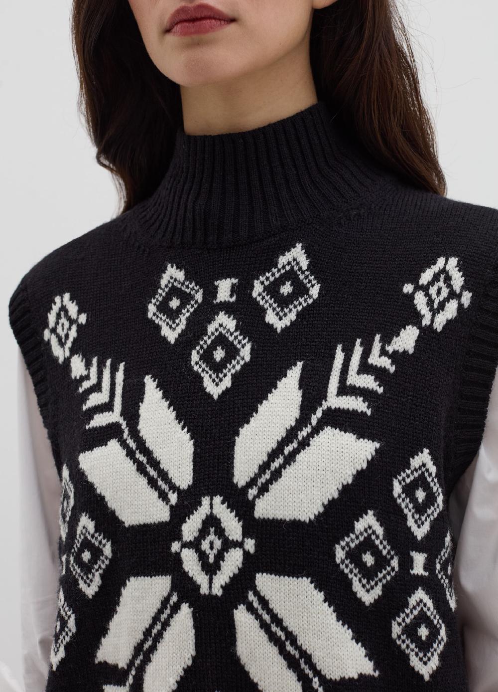 Stefanel Gilet chiuso con disegno jacquard Ultimo giorno