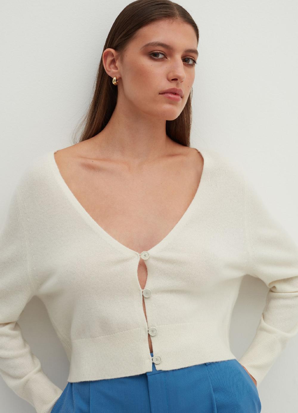 Stefanel Cardigan in cashmere con scollo a V Fino al 65% di sconto