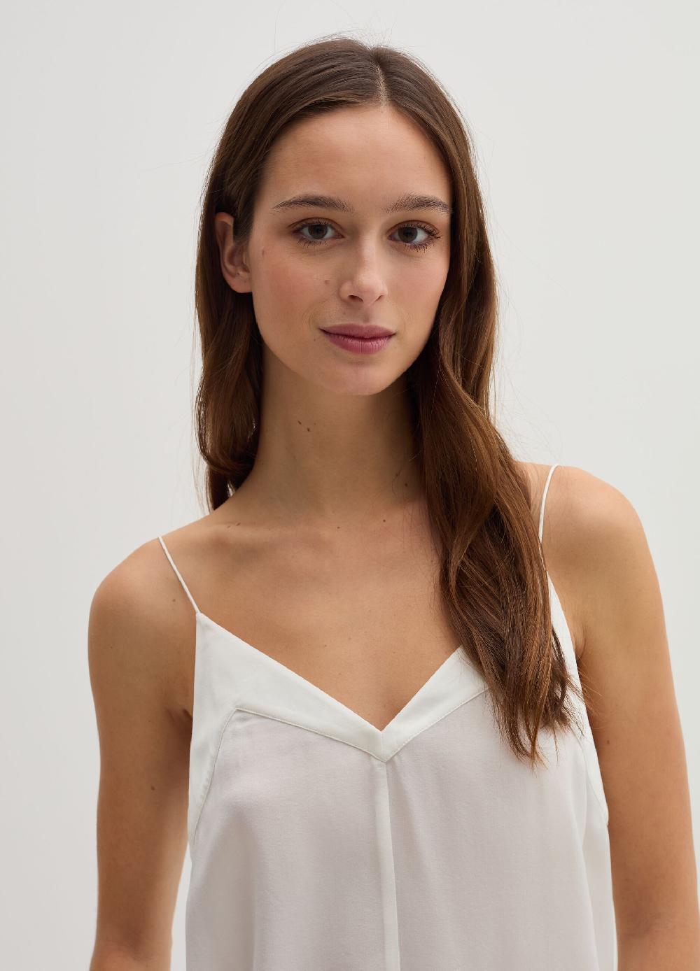 Stefanel Top in viscosa e seta con spalline sottili Offerta speciale della fabbrica