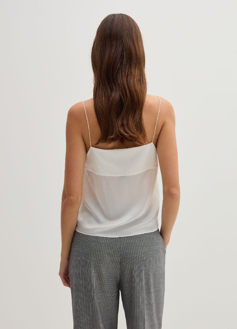 Stefanel Top in viscosa e seta con spalline sottili Offerta speciale della fabbrica