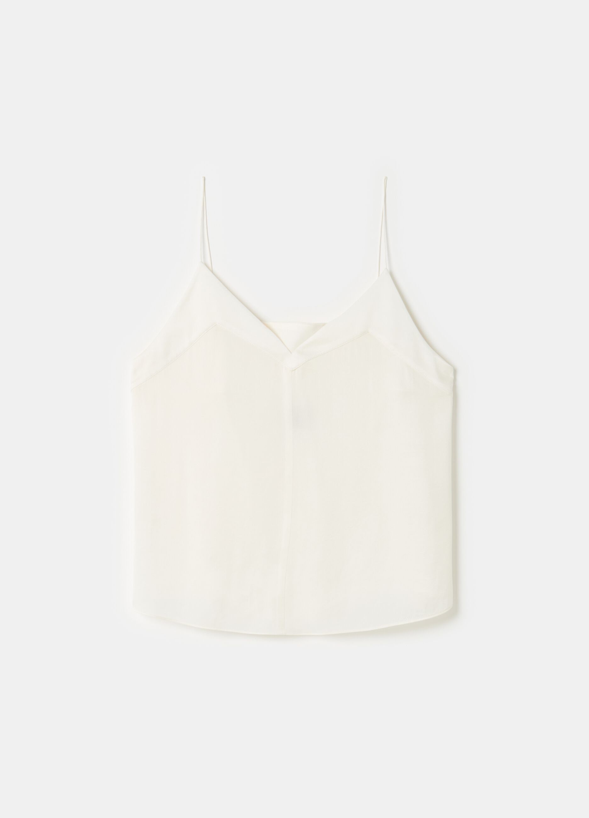 Stefanel Top in viscosa e seta con spalline sottili Offerta speciale della fabbrica