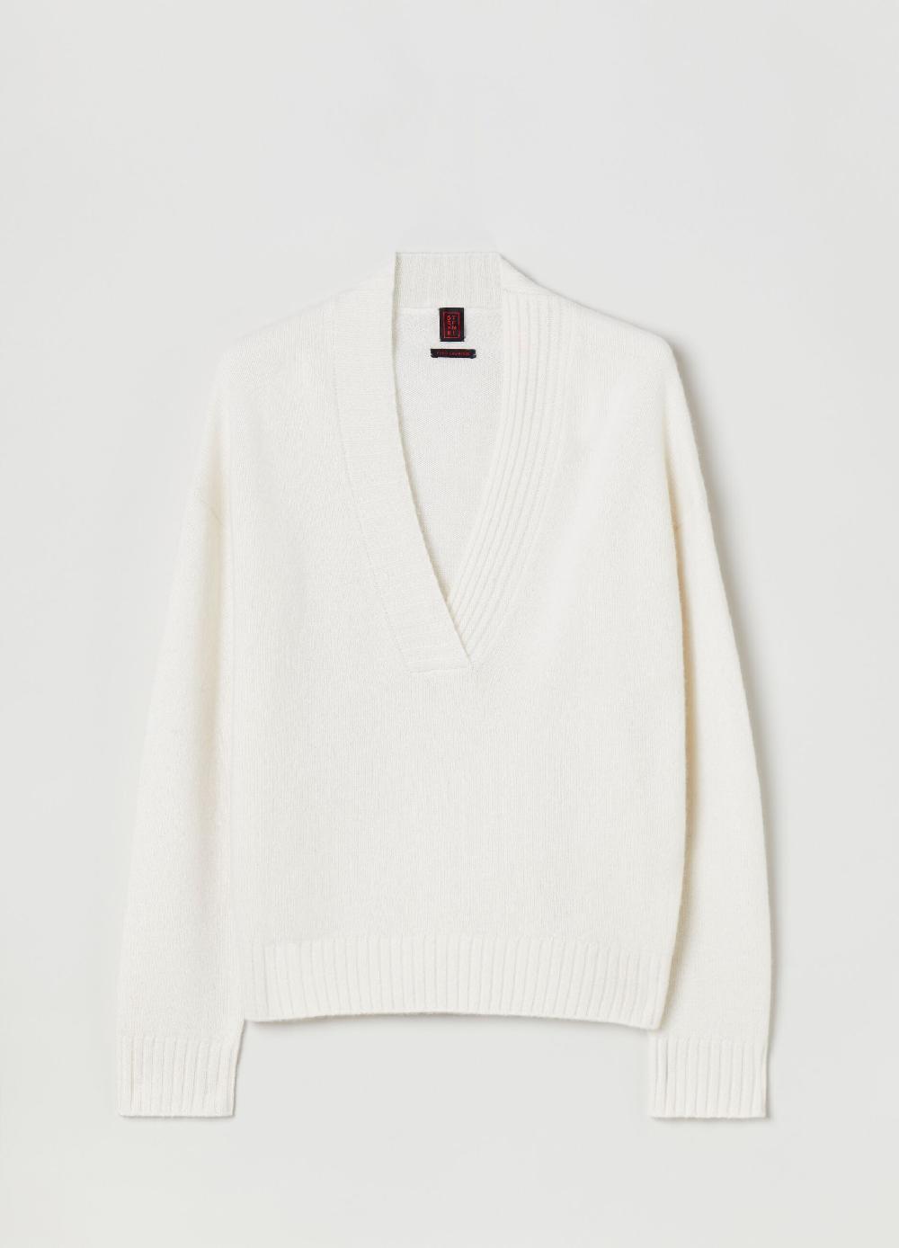 Stefanel Pullover in cashmere con scollo a V Discount Store per i nuovi prodotti