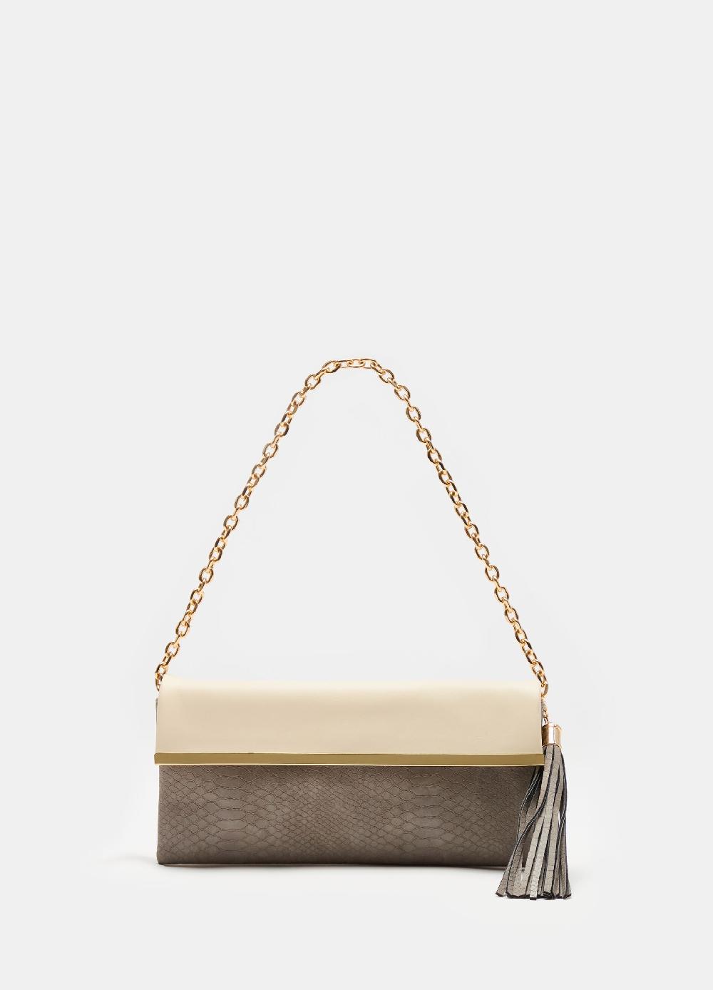 Stefanel Pochette rettangolare bicolore Pezzi Unici