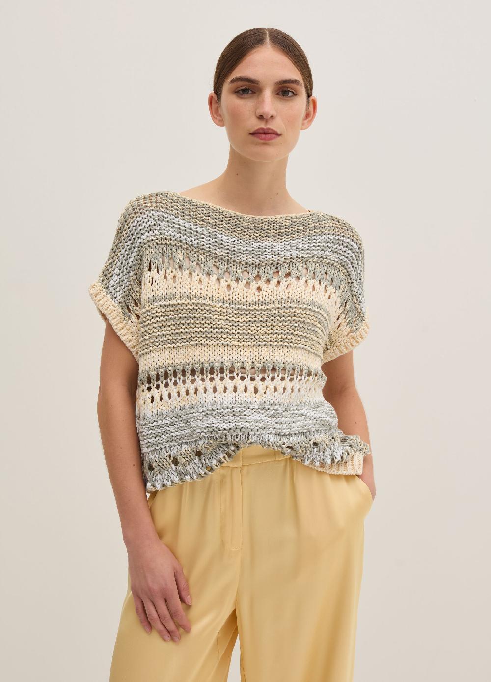 Stefanel Maglia lavorata con fantasia multicolore Acquista Ora